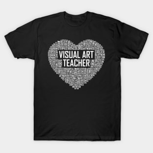 Visual Art Teacher Heart T-Shirt